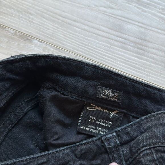 Seven7 Black Flare Jeans Size 12 - Picture 6 of 8